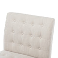 Accent Chair Beige Fabric