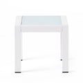 Cape Coral Side Table White Aluminium