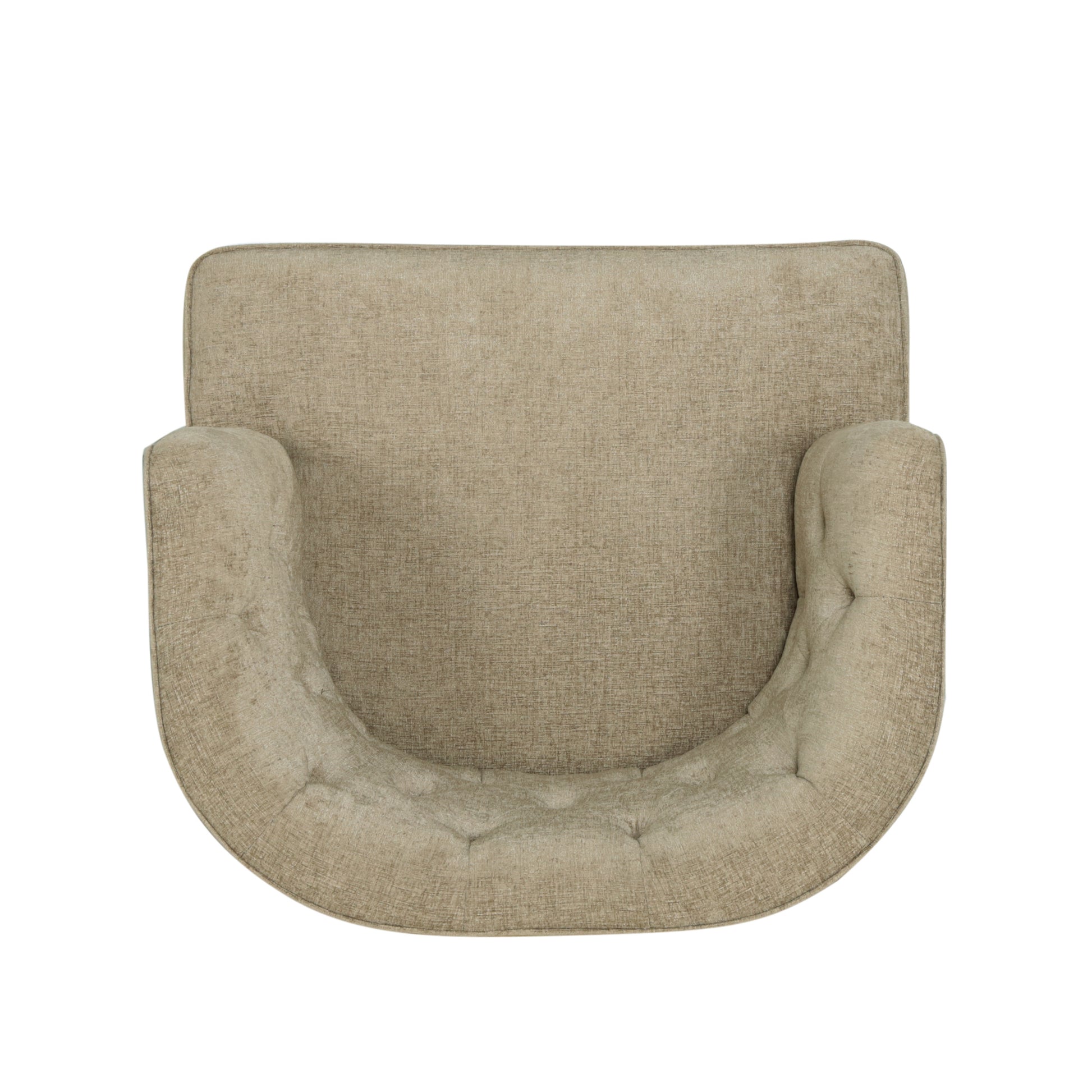 Accent Chair Beige Fabric