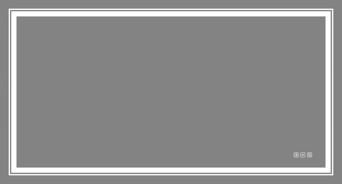3055 Inch Bathroom Led Mirror Anti Fog Mirror With Button Silver Glass