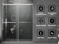 56 To 60'' W X 76'' H Frameless Shower Door, Double Sliding Shower Door With Premium 3 8'' 10Mm Thick Tempered Glass, Stainless Steel, Brushed Nickel Brushed Nickel Bathroom Modern Tempered Glass