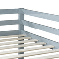 Solid Woodensolid Rubber Wooden Twin Over Twin Loft Bed With Ladder ,Upper And Bottom Bed Platforms Crafted With Strengthened Slats ,Grey Twin Grey Rubber Wood