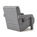 Modern Upholstered Accent Chair, Comfortable Linen Fabric With A Pillow For Living Room,Bedroom.Linen, Dark Grey Dark Grey Primary Living Space Modern Pine Foam Wood Fabric