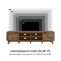 Rustic Barndoor Open Storage Tv Stand For Tvs Up To 80 Inches Grey Wash Gray Wash 80 89 Inches Mdf Mdf