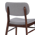 Chair Set Of 2 Light Gray Fabric