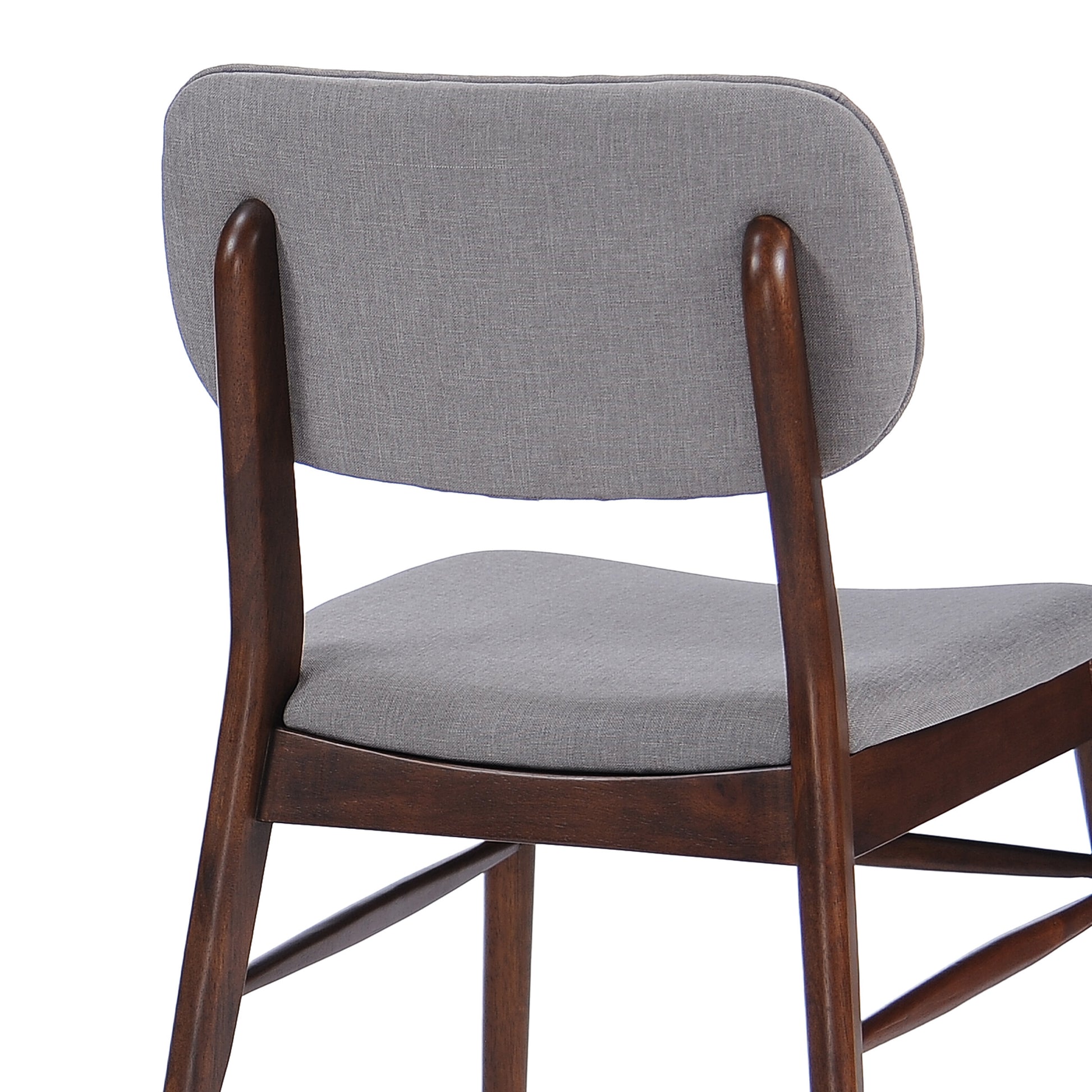 Chair Set Of 2 Light Gray Fabric