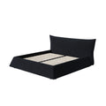 King Size Upholstered Platform Bed With Special Shaped Velvet Headboard, Metal & Solid Wood Frame,Black Box Spring Not Required King Black Pine Velvet Velvet