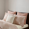Cotton Jacquard Comforter Set Blush King Cal King King Blush Cotton