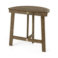 Westmont Half Round Bistro Table, Grey Grey Acacia Wood
