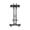 Fanco Universal Swivel Tv Stand For 32 80 Inch Tvs, Height Adjustable Table Top Tv Stand Mount With Tilt, Max Vesa 600X400Mm Black Black Primary Living Space 70 79 Inches Iron