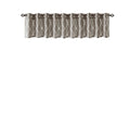 Fretwork Print Grommet Top Window Valance Grey White 50X18