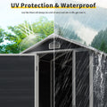 4X6Ft Resin Outdoor Storage Shed Kit Perfect To Store Patio Furniture,Black Black Plastic