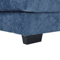 United We Win Modern Large Chenille Fabric U Shape Sectional Sofa Navy Chenille