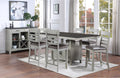 Hyland Counter Chair Set Of 2 Dark Gray Dark Gray Faux Leather