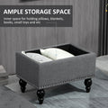 Homcom Ottoman With Storage For Living Room, 25
