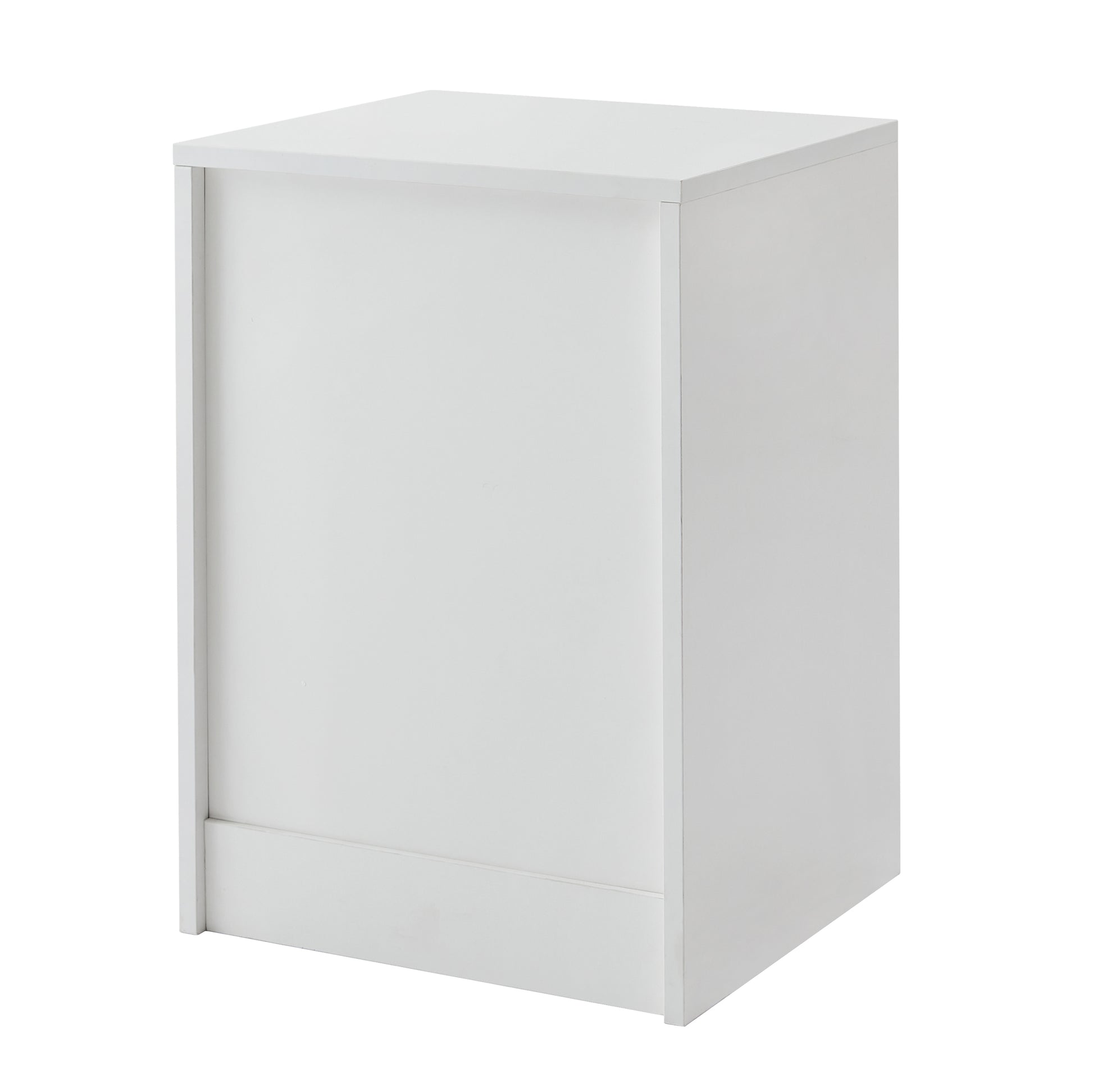 3 Drawer Nightstand For Bedroom, Modern Wood And Mirrored Nightstand, Square Bedside Glass End Table With Storage For Bedroom Room, Sofa, White Chest White Particle Board