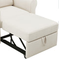 3 In 1 Sofa Bed Chair, Convertible Sleeper Chair Bed,Adjust Backrest Into A Sofa,Lounger Chair,Single Bed,Modern Chair Bed Sleeper For Adults,White Old Sku:Wf301161Aab White Linen