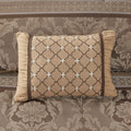 7 Piece Jacquard Comforter Set Brown Gold King King Brown Gold Polyester