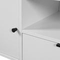 Modern Tv Console, Entertainment Center With Storage For Living Room 70.86X15.74X21.85Inch 5 Or More Spaces White Primary Living Space Particle Board