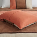 7 Piece Faux Suede Comforter Set Coral Queen Queen Coral Polyester