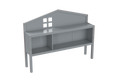 Headboard Storage Cabinet For Full Size Montessori Floor Bedgrey,Freely Collocation Grey Mdf