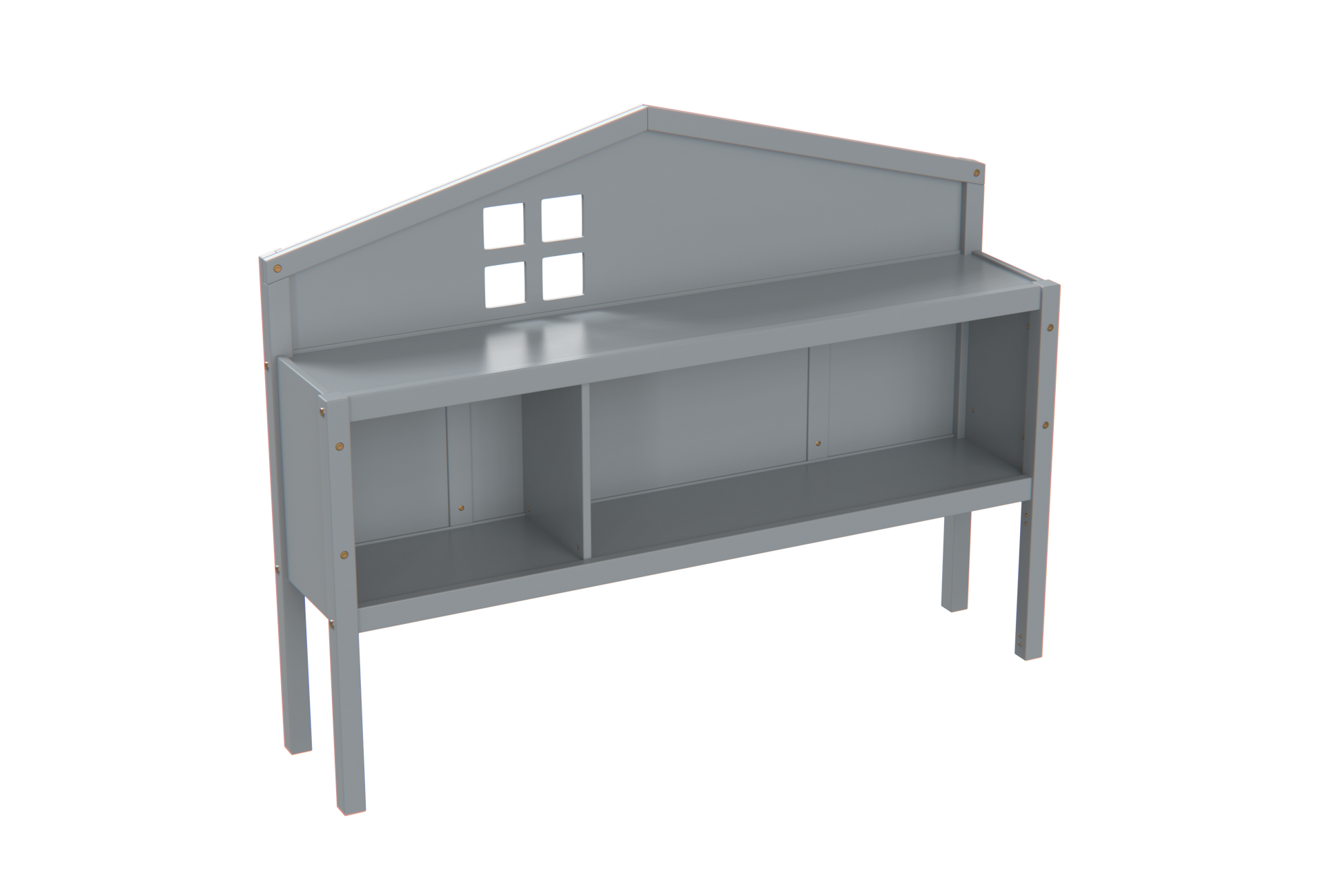 Headboard Storage Cabinet For Full Size Montessori Floor Bedgrey,Freely Collocation Grey Mdf