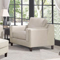 Bella Leather Chair Ivory Down Filling Genuine Leather