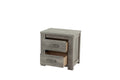 Bedroom Furniture Rustic Light Grey Simple 1Pc Nightstand 2 Drawers Bed Side Table Solidwood Light Grey 2 Drawers Bedroom Bedside Cabinet Modern,Transitional Pine Drawers Particle Board Mdf,Solid