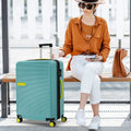 Hardshell Luggage Sets 3 Pcs Contrast Color Suitcase With Spinner Wheels And Tsa Lock 20