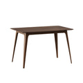 Dining Table Solid Wood Legs, Walnut Same Sku: N759S888001T Walnut Mdf,Rubber Wood
