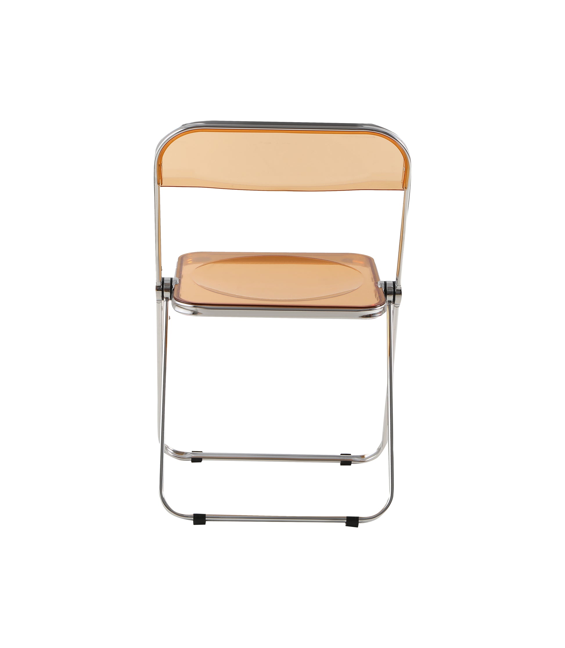 Folding Chair Transparent Chairs Ghost Stackable Crystal Folding Chair Pc Plastic Living Room Seat Chrome Frame And Foldable Acrylic Chair Fo Orange Orange Pc