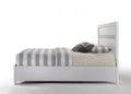 Naima White Finish Queen Bed W Storage White Synthetic Wood
