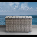 Stylish Rattan Wicker Fully Assembled 3 Person Seating Group With Plush Cushions Perfect For Outdoor Relaxation Grey,Grey Mix Wicker