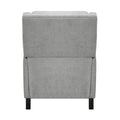 Modern Home Furniture Reclining Chair 1Pc Gray Textured Fabric Upholstered Trim Solid Wood Frame Self Reclining Motion Chair Gray Polyester Wood Modern Solid Wood