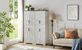 Tv Cabinet Combination Multifunctional Tv Wall For Living Room, White, 100'' X 15.7'' X 78.7''. White Walnut 60 69 Inches Particle Board Mdf