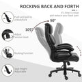 Vinsetto Pu Leather Office Chair For Desk, Big And Tall, 400Lb., Black Black Pu Leather