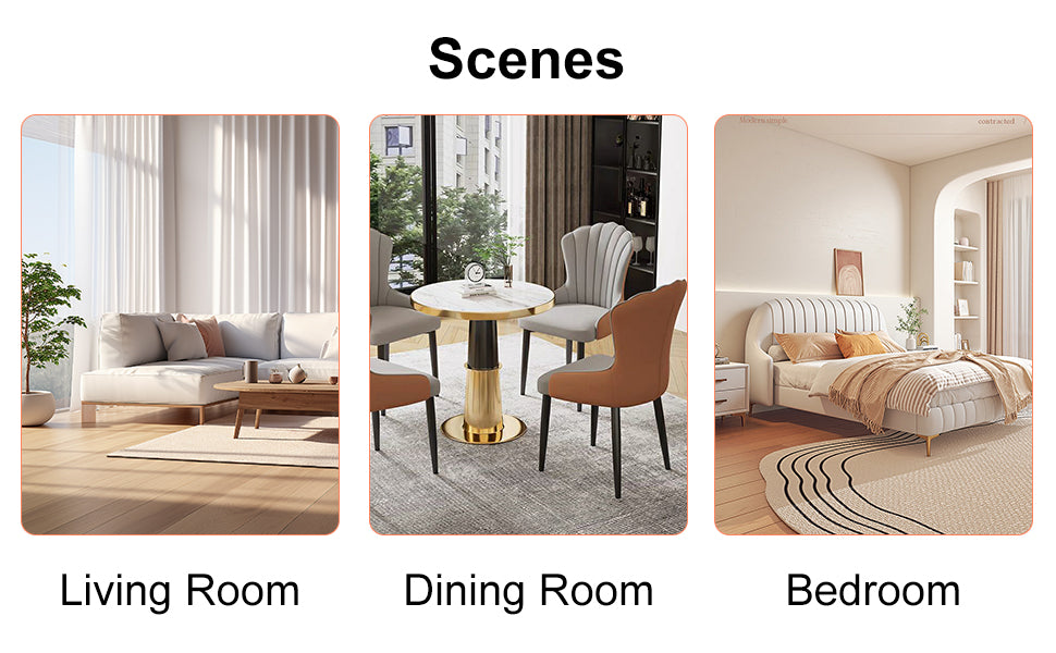 Modern Practical Circular Coffee Tables. Made Of Transparent Tempered Glass Tabletop And Wood Colored Mdf Material. Suitable For Living Rooms And Bedrooms.31.5"*31.5"*17.7" Transparent Glass