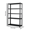 Household Storage Rack, Adjustable Display Rack, Basement Balcony Storage Rack, Carbon Steel Storage Rack, 120Cm * 40Cm * 180Cm, Five Floors Black 5 Black Etagere Primary Living Space Metal Contemporary Adjustable Shelves Carbon Steel