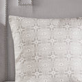 6 Piece Embroidered Cotton Reversible Comforter Set Ivory Full Queen Full Ivory Polyester