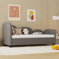 Twin Size Twin Size Bed Frames With An Another Bed Frame, Velvet Upholstered Daybed, Modern Sofa Bed Daybed Frame For Bedroom Living Room, Suitable For Living Room, Kids Room, Bedroom Ddry Gray Dark