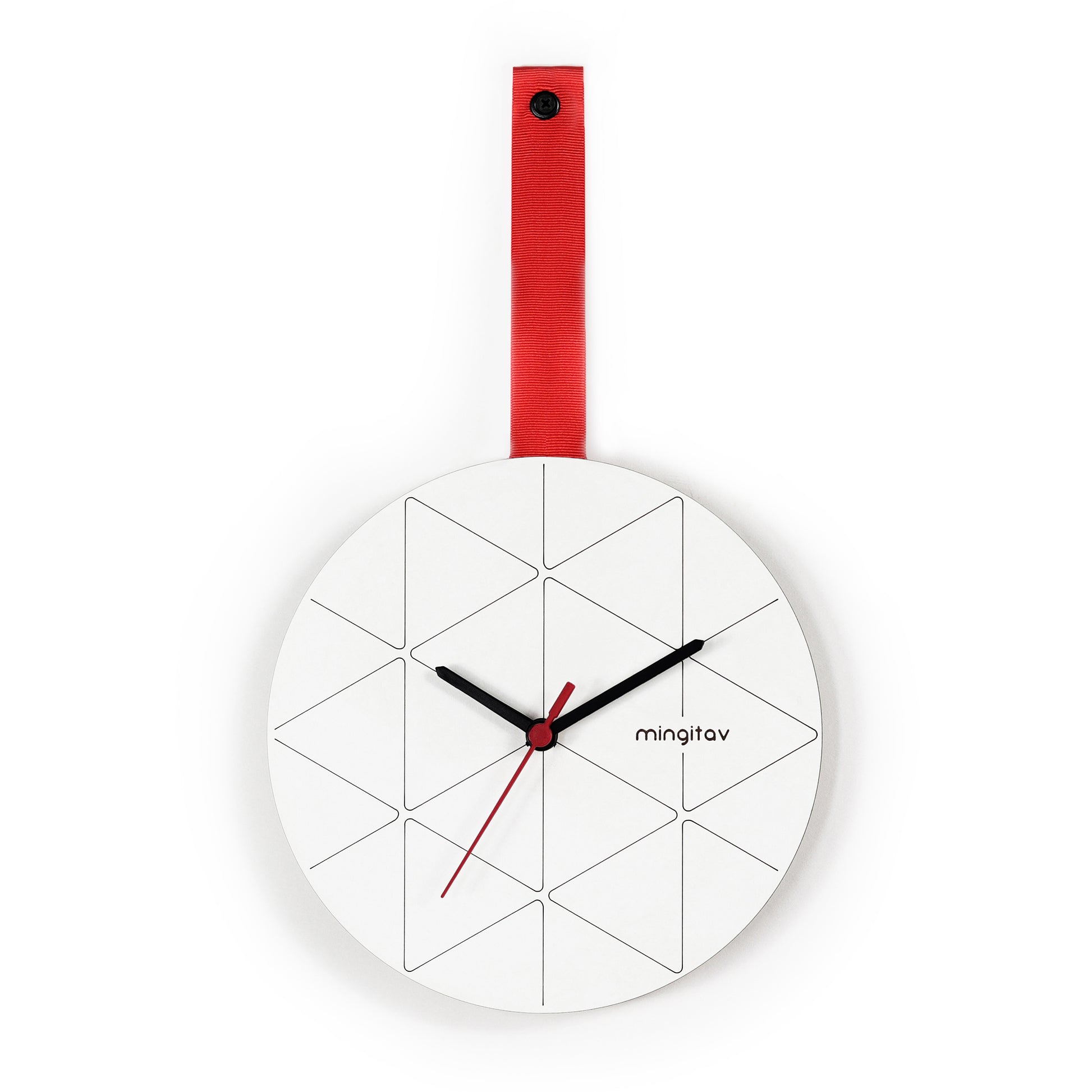 Minuet Wall Clock Red Red Contemporary Plastic