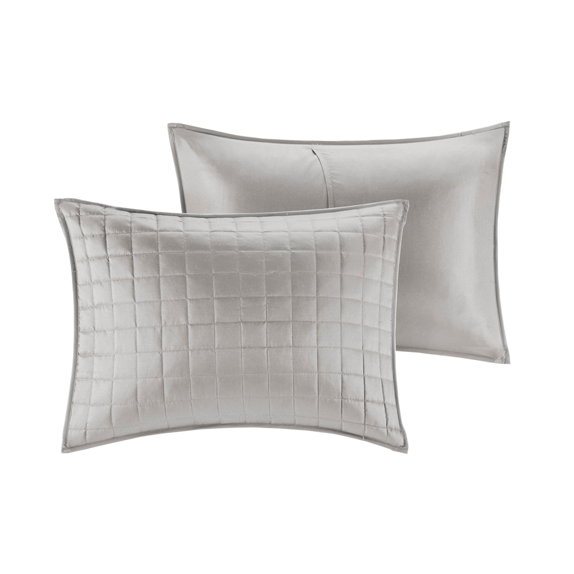 8 Piece Comforter And Quilt Set Collection Grey Full Queen Full Grey Polyester