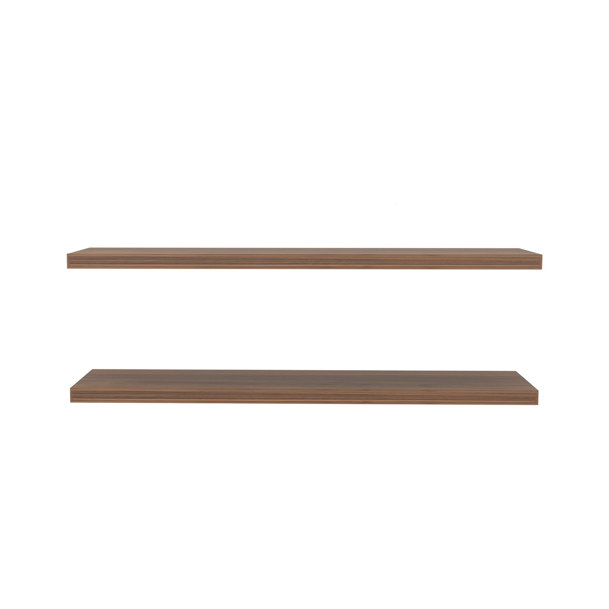 Ecco 47" Wide Floating Shelves Set Of 2, Shelves For Wall Decor For Bedroom, Bathroom Storage Shelves, Book Shelves For Living Room 2 Or Less Mahogany Horizontal Primary Living Space Open Back
