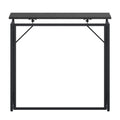 Techni Mobili 31.5 In. Folding Desk For Small Spaces, No Assembly Required, Black Black Office Modern Rectangular Rectangular Particle Board,Steel
