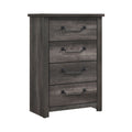 Gray Finish 4 Drawers Storage Chest 1Pc Wooden Furniture Traditional Design Gray Wood