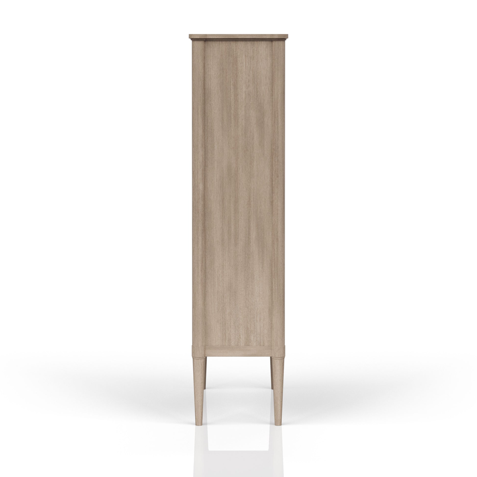 Display Bookcase In Sand Colored Finish Sand Solid Wood Mdf