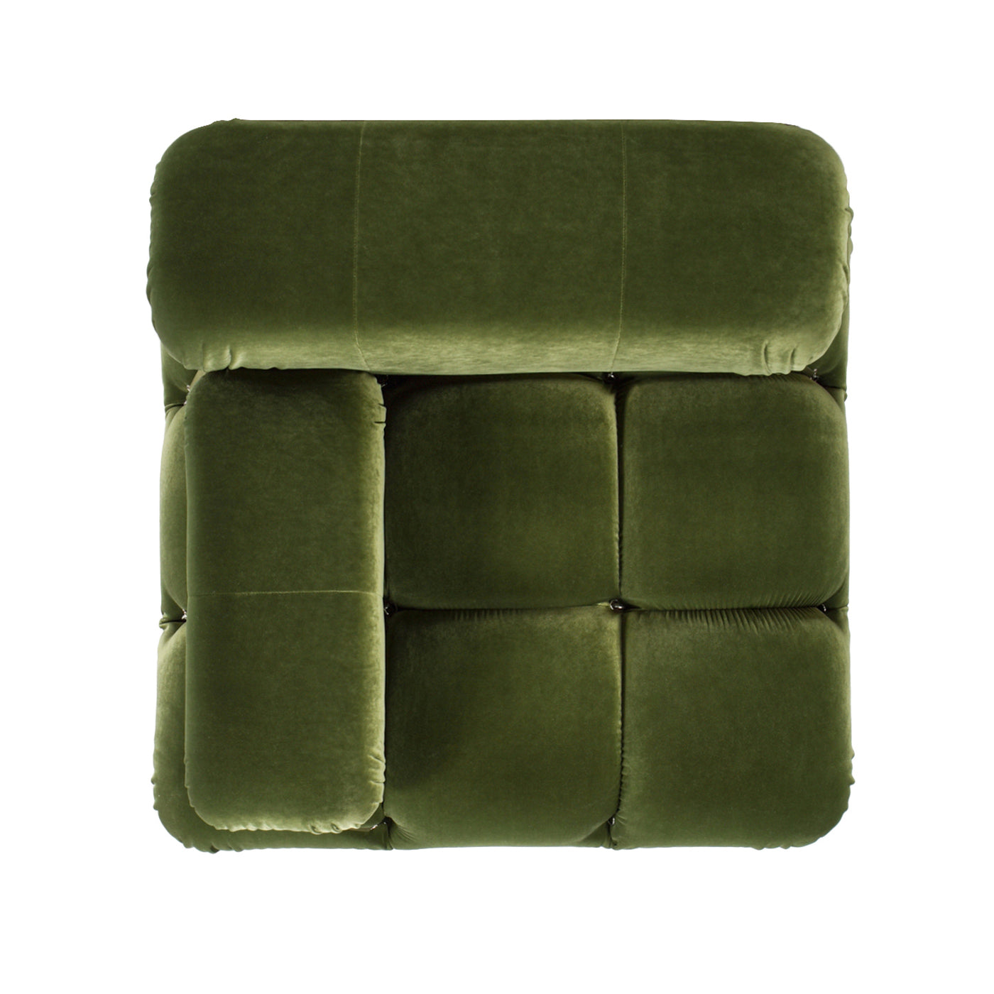 Marcel 36" Bubble Modular Modern Lounge Arm Chair, Olive Green Performance Velvet Olive Green Foam Velvet