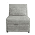 Contemporary Sleeper Sofa Chair Pillow Plush Tufted Seat 1Pc Convertible Sofa Ash Color Wide Welt Corduroy Natural Ash Corduroy Wood Primary Living Space Pillow Back Contemporary,Modern,Transitional