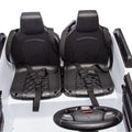 24V Two Seater Kids Ride On Car W Parents Remote Control, Licensed Toyota Lc250,2Wd,110W Motors,With Shovel,Three Point Seat Belt,Slow Start,Speed Adjustment,Bluetooth,Music For Kids Aged 3 . White 100 149 Lbs Polypropylene