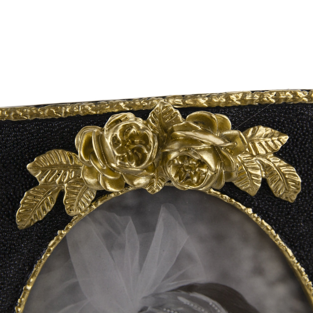 8X1X9" Vintage Photo Frame, Black&Gold Gold Black Luxury,Retro,Vintage Polyresin